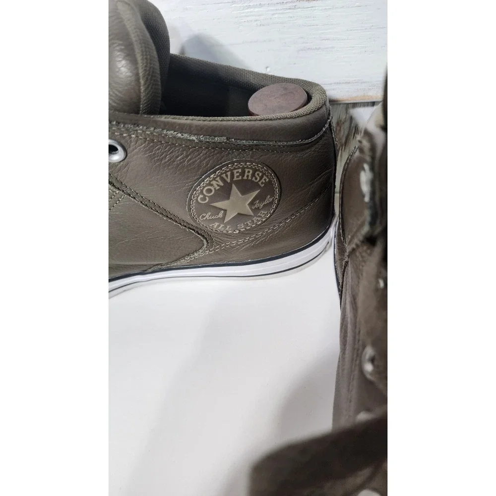 Converse Chuck Taylor All Star Shoes Mens Size 10 Black Leather Siege @8 - Picture 2 of 8